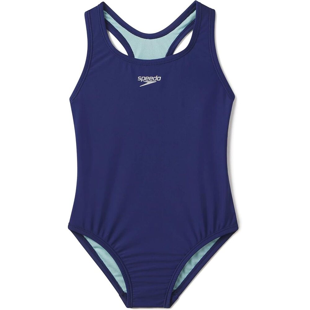 NWT Speedo Girl's Swimsuit One Piece Closed Racerback